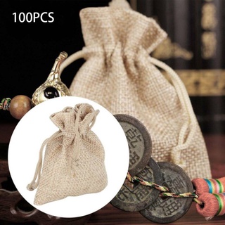 bolsa de regalo bolsa de almacenamiento contenedor kit de lino saco de joyería pack mini yute arpillera listo stock (5)