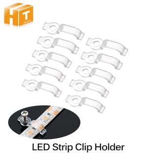 10 unids/lote de fijación LED tira de montaje Clip conector 8 mm 10 mm para tira LED impermeable