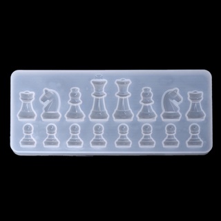 du molde internacional de silicona con forma de ajedrez diy arcilla resina epoxi molde colgante