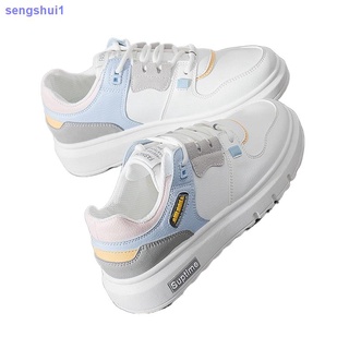 Zapatos blancos para mujer Primavera 2021 versión Coreana De salvaje Casual fondo Plano salvaje deportivo blancos zapatos De fondo grueso