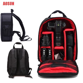 AOSUN impermeable DSLR SLR cámara suave caso bolsas mochila mochila para Canon Nikon Sony
