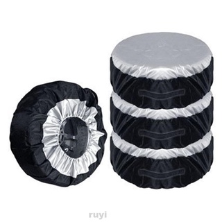 1/2/4Pcs a prueba de polvo elástico Oxford tela duradera con bolsa de almacenamiento para rueda cubierta de repuesto de neumáticos