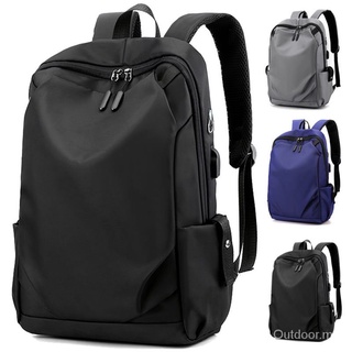 Mochila portátil impermeable mochila de carga USB mochila al aire libre de Nylon mochila de senderismo bolsa de viaje masculino mochila femenina estudiante de moda ordenador escuela bolsa oFeN