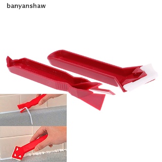 banyanshaw 2 piezas kit de herramientas de caulking esquina junta sellador de silicona removedor de lechadas raspador rojo co
