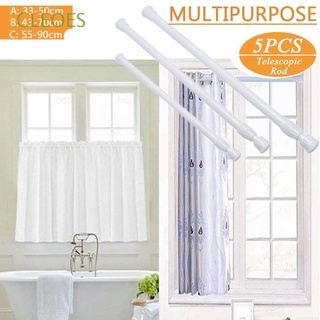 Cleoes - postes de cortina multiusos, ajustables, ajustables, extensibles, para ducha de bricolaje, para Voile Spring Net, accesorio de baño