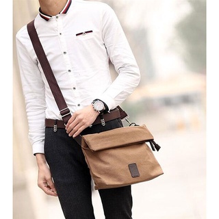 Portátil Vintage hombres Simple Casual lona bolso de hombro bolso de mensajero