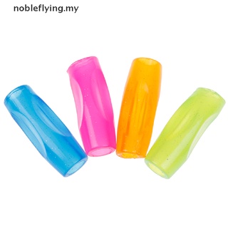 [nobleflying] 4 piezas de agarre de lápiz para niños, herramienta de ayuda de escritura a mano, bolígrafo de goma suave [MY]