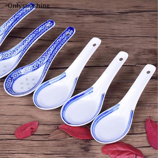 <Onlysunshine> 1 cuchara de cerámica de China cuchara de sopa revuelva cucharas de sopa para sopa y arroz cocina