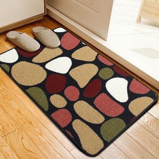Alfombra antideslizante de franela estampada Interior para el aire libre alfombra de puerta alfombra para puerta alfombra de Entrada de piedra roja 40x60cm
