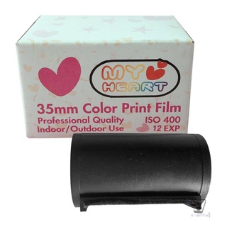 Película colorida 12 EXP ISO 400 película retro película de 135 en forma de corazón/flores/flores/flores