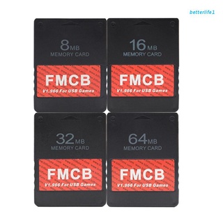 Btm Compatible con PS2 USB juegos tarjeta de memoria FMCB v Free McBoot (8MB/16MB/32MB/64MB)