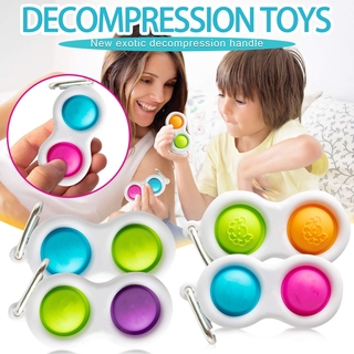 fidget simple dimple llavero juguete alivio del estrés juguetes de mano para niños adultos ansiedad autismo