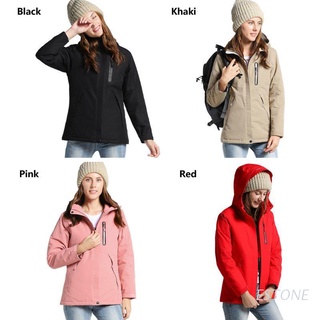 estone mujeres invierno inteligente usb calefacción chaqueta de algodón al aire libre impermeable cortavientos senderismo camping trekking escalada esquí grueso abrigos