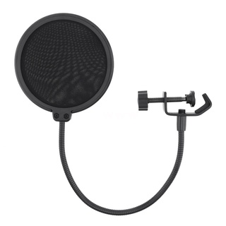Bf micrófono Pop filtro de malla escudo micrófono soplado prevenir grabación a prueba de viento micrófono Anti ruido red cubierta voladizo soporte