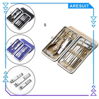 [anren] multifuncional cortaúñas conjunto cómodo caso manicura kit compacto pedicura suministros