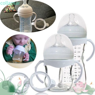 COLLAPSAR 2Pcs libre de BPA taza agarre bebé accesorios de alimentación botella mango de boca ancha momia ayuda silicona leche Avent Natural