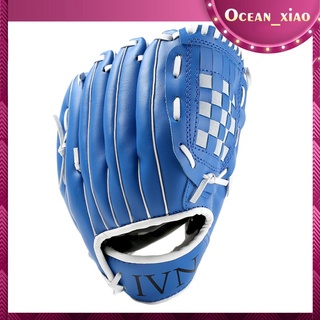 Guante De béisbol Azul práctico deportivo al aire libre suave con enchufe Pvc tamaño 10.5/11.5/12.5