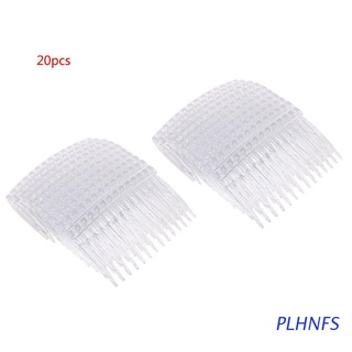 plhnfs 20 unids/lote clips de plástico transparente para el pelo peines laterales pasadores peine accesorios
