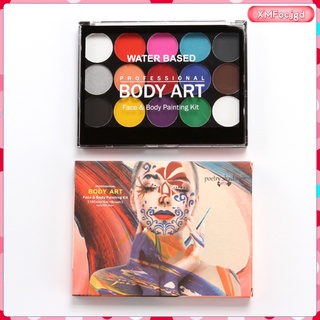 kit de pintura facial y corporal para niños set de 15 colores clásicos con plano y (8)