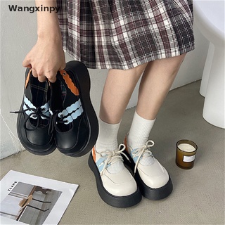 [wangxinpy] 2021 nuevas mujeres zapatos de cuero de la pu lolita tacones altos estudiantes lindos zapatos gótico negro lindo niñas plataforma mary jane zapatos venta caliente