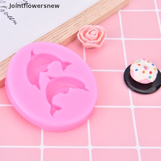 [jfn] 1 pza molde de silicona para fondant delfín/decoración de pasteles/utensilios de chocolate