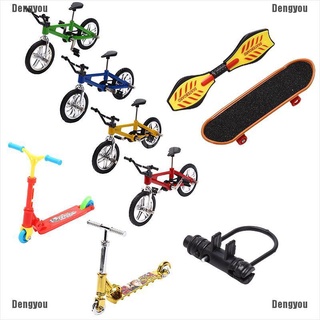 <dengyou> 4 unids/set mini dedo skateboarding bicicleta scooter bicicleta niños juguete educativo