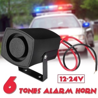 12-24V 6 tonos coche policía alarma de incendios anillo de alarma sistema de sirena altavoz advertencia sonido fuerte alarma altavoz (2)