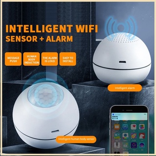 Promoción Wifi Inteligente Sensor De movimiento De cuerpo Humano asaltante alarma Pir Detector De sirena monitoreo Remoto Tuya App Home Cod