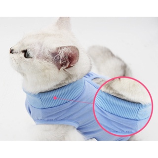 warmharbor Professional Cats Dogs Recovery Suit for Abdominal Wounds Protector Soft Cotton Breathable Pet Anti-Licking Surgery Clothes Coat (5)