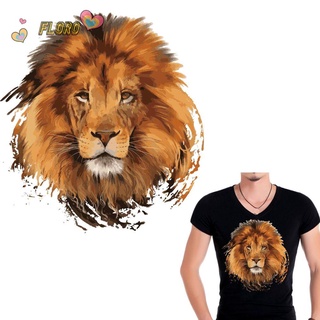 floro a nivel de león parches t-shirt impresión diy transferencia de calor pegatinas vestidos ropa lavable prensa plancha en apliques