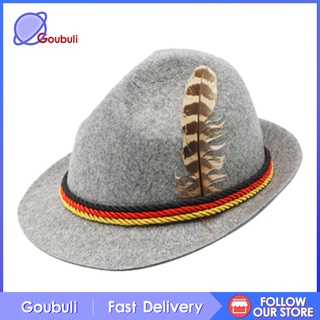 [precio De actividad] adultos Oktoberfest sombrero bávaro cerveza alemana disfraz Cosplay sombrero gris claro (3)