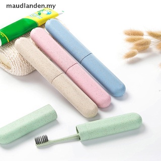 [maudlanden] Estuche para cepillos de dientes de paja de trigo portátil de viaje cepillo de dientes palillos caja de lápices [MY]