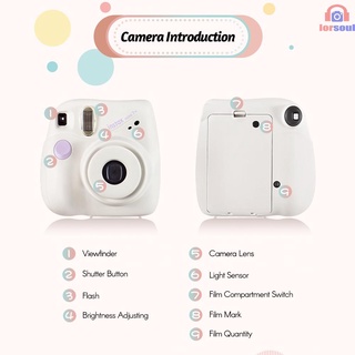 [L.S] Fujifilm Instax Mini 7+ cámara instantánea Cam enfoque automático con correa de muñeca cumpleaños navidad año nuevo Festival regalo para niños niñas (3)