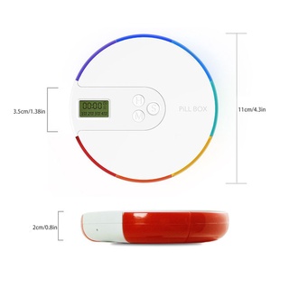 armengol rainbow pill box digital medicina caso organizador de pastillas contenedor semanal inteligente fácil de llevar electrónica de almacenamiento de medicina (2)
