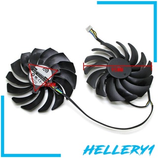 [HELLERY1] 2 ventiladores de enfriamiento de tarjeta gráfica de 92 mm 4 líneas 25dBA A para MSI GTX1080Ti 1070