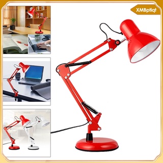 lámpara de escritorio led e27 soporte de bombilla flexible metal oscilante brazo de lectura lámpara de mesa