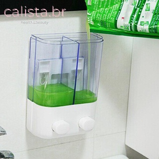 Calista dispensador De jabón De pared con dos puntas Separador De Gel Para Shampoo/ducha