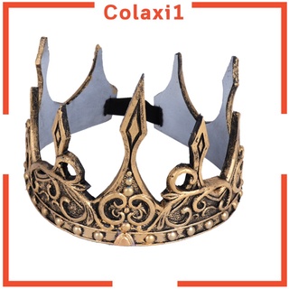 [COLAXI1] Rey corona para hombres cumpleaños para hombres Medieval para fiesta de baile oro antiguo
