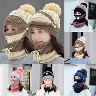 invierno moda casual lana sombrero más terciopelo espesar a prueba de viento protección de la oreja de punto sombrero traje