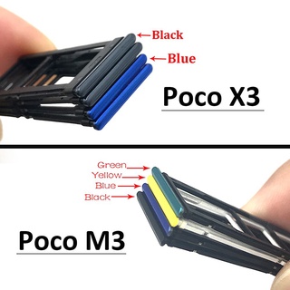 Tested Good New For Xiaomi Poco X3 / Poco M3 SIM Card Tray Slot Holder For Xiaomi POCOPHONE F1 Sim Tray Replacement Part (1)