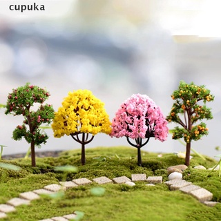 Cupuka 1 pz albero artificiale piante in miniatura fairy garden gnome moss terrario decorazione per l'artigianato bonsai giardino CO