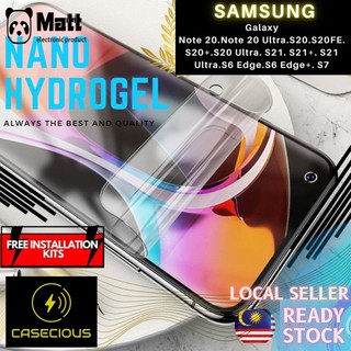 [SPOT GOODS] Samsung Galaxy S6 Edge/Plus/S7/S20 S21 FE Ultra Note 20/20 Hydrogel Soft Nano Protector De Pantalla Película