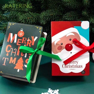 ratering lindo caramelo cajas de navidad suministros de fiesta regalos caja de navidad creativo chocolate paquete de navidad 5 piezas regalos/multicolor
