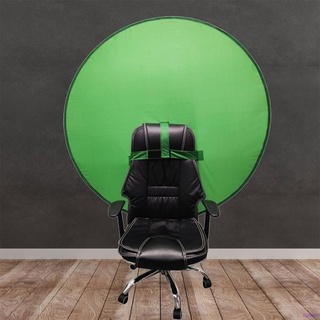 Fondo de la silla de pantalla verde interior al aire libre fotografía plegable poliéster verde telón de fondo 142cm huiteni