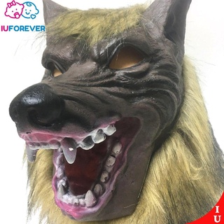 Casco de Halloween Cosplay lobo tocado Horror diablo disfraz de fiesta accesorios