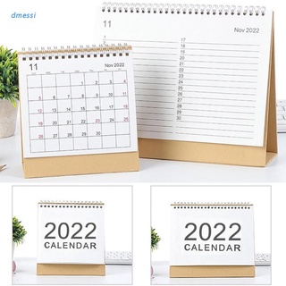 dmessi 2022 calendario de escritorio inglés bobina diaria planificador mensual agenda anual