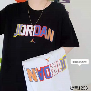 2021 nuevo producto de alta calidad jordan: impresión de letras de color estilo de manga corta 100% algodón camiseta