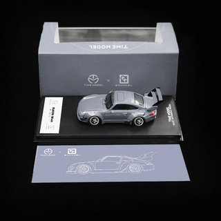 [modelo De coche] - 1/64 Porsche 993RWB cemento gris modelo de coche TM versión personalizada de simulación de aleación modelo de coche decoración creativa (3)