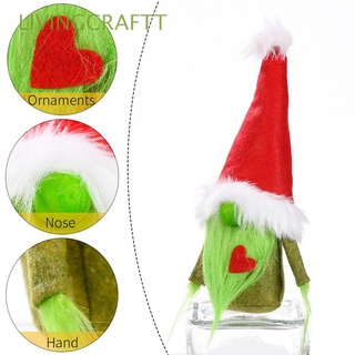 LIVINGCRAFTT Green Faceless Gnome Santa Decoration Tree Hanging Ornament Christmas Plush Doll New Gift Party Supplies Home Xmas