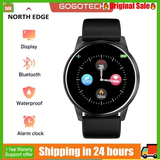 North EDGE NL01 reloj inteligente Full touch personalizado Dials IP67 impermeable hombres mujeres pareja reloj jam tangan wanita reloj de salud Bluetooth para Android IOS